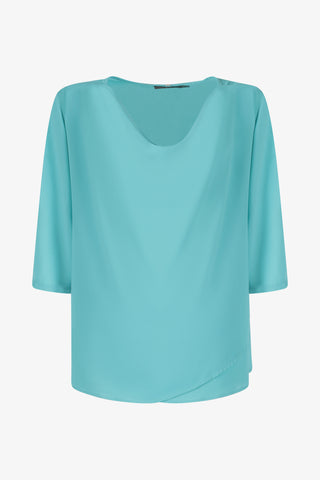 BLUSA SCOLLO AD ANELLO